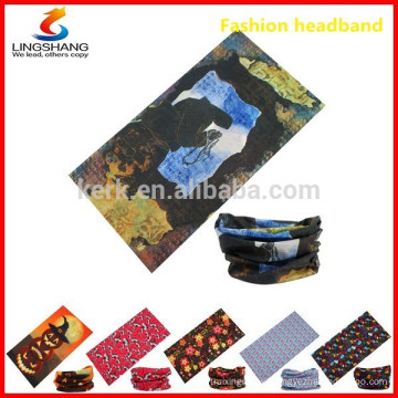 Multifunction 12in1 wearing tube headwear novelty bandana polyester stretch bandanas fashion outdoor seamless bandana